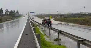 Anegamiento carretera Ruta 5, Pichidangui, Los Vilos